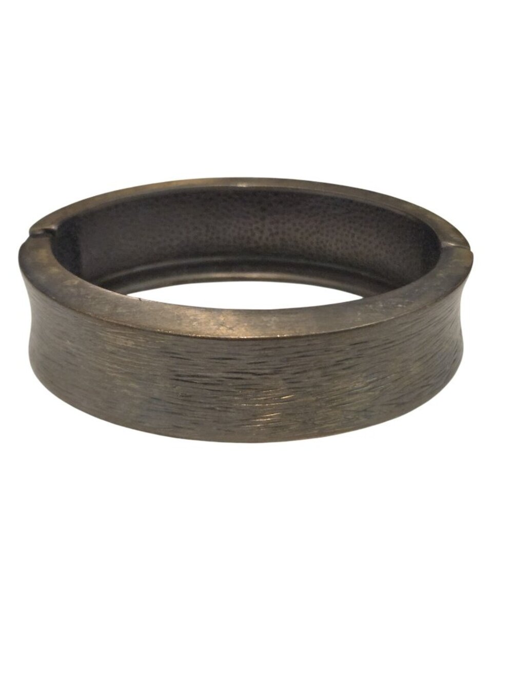 Etched Gunmetal 7" Hinged Bangle Bracelet